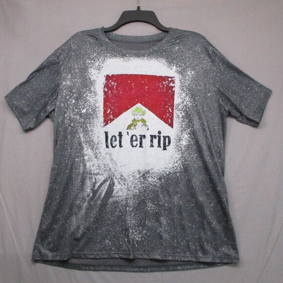 Let Er Rip Graphic Print T-Shirt Gray Men Size | XL - Picture 2 of 9